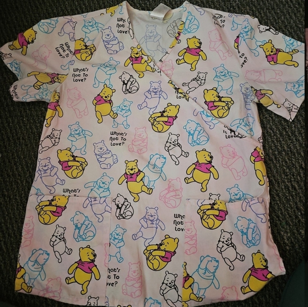 Winnie the pooh disney nursing scrub set